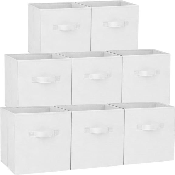 Storage cube - 11-inch heavy-duty fabric storage box, suitable for shelf closets, cube organizer - 8 packs foldable