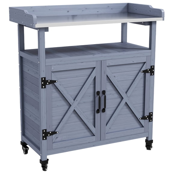 Storage for Plants & Tools / Stylish Potting Bench for Balcony