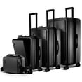thumbnail image 1 of StorageBud 4 Piece Hardshell Exapandable Luggage Set, Spinner Luggage Suitcase Set, Black, 1 of 10
