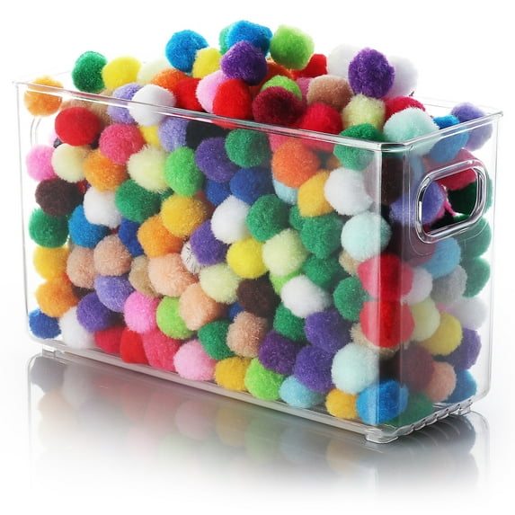 StorageBud Clear Storage Bins ,10.6X3.9X6" Plastic Containers,1 Pack Storage Containers