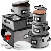 StorageBud Flatware Dinnerware Storage Container Set, Securely Padded