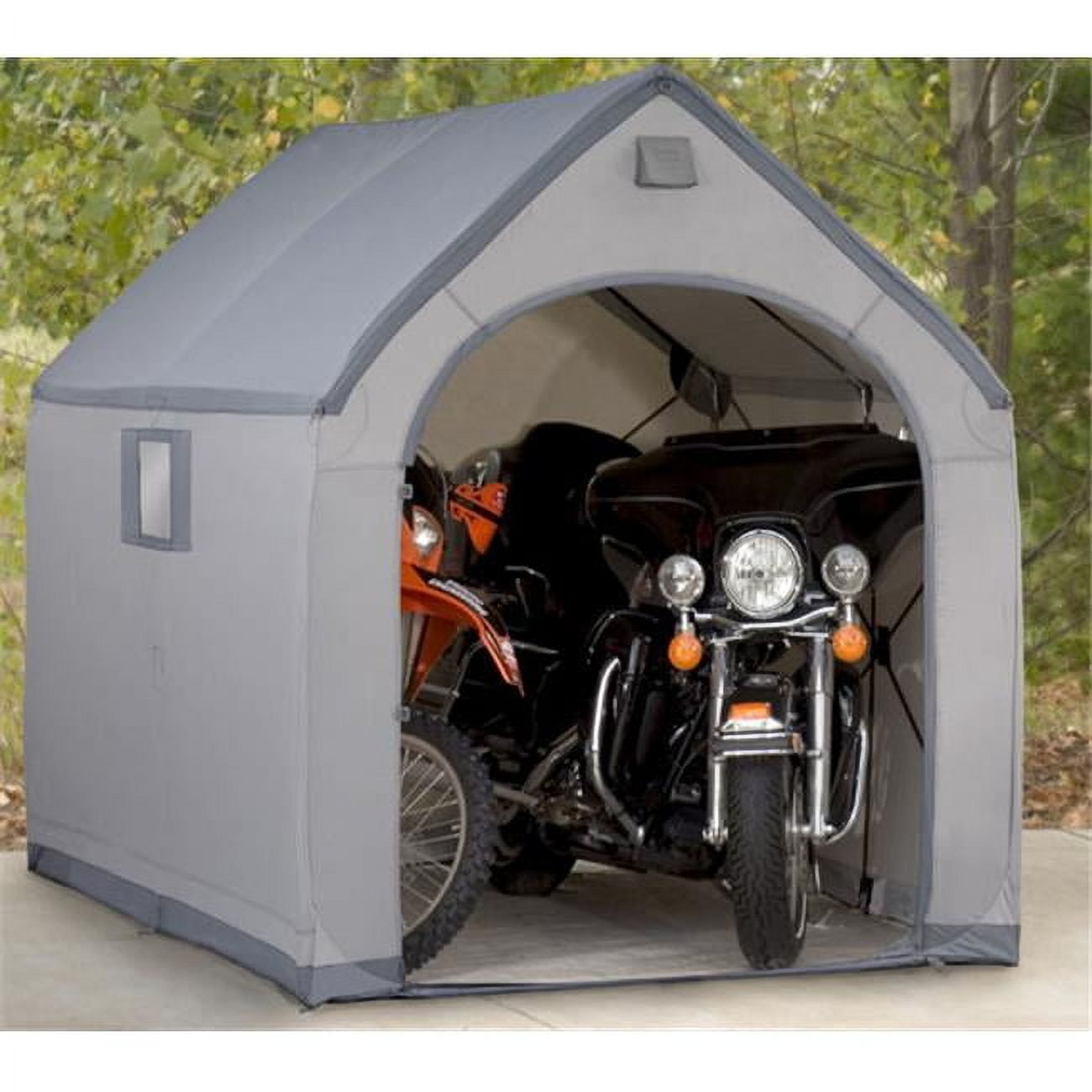 StorageHouse Setup in 5 Minutes Portable XXL Gray Carports