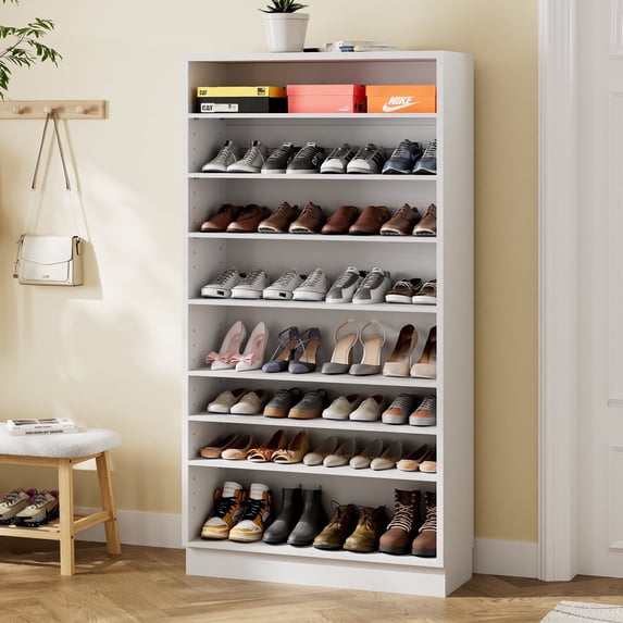 StorageWorks 40 Pair Adjustable Shoe Rack, Large Capacity Shoe Shelf, Black