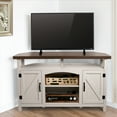 StorageWorks Farmhouse Corner TV Stand for TVs up to 60", Entertainment