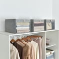 thumbnail image 1 of StorageWorks Foldable Storage Bins, Fabric Collapsible Storage Box for Closet Organization, Large Stackable Container, Gray, 3 Pack, 15.2"x 12.6"x 10", 1 of 10
