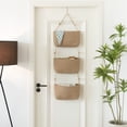 thumbnail image 1 of StorageWorks Over-The-Door Hanging Basket, Decorative Wall Hanging Baskets, 3 Tier Hanging Baskets, Cotton, 14.7"x 3.3"x 43.6", 1 of 9