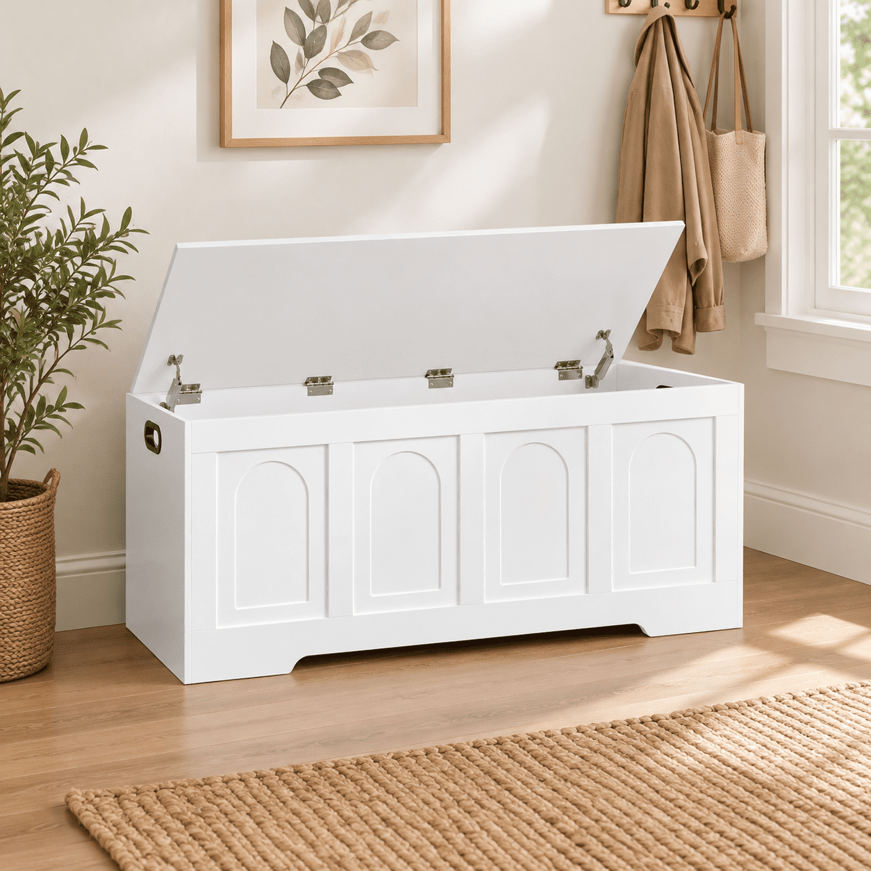Storchest Wooden Box White 47.2