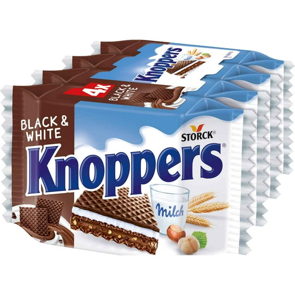 Storck KNOPPERS bars BLACK & WHITE Edition -4 pc.- 100g/3.5 oz
