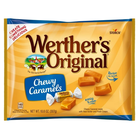 Werther’s Original Chewy Caramel Baking Candy, 10.8 oz – Premium Baking Ingredients for Cookies, Brownies, Cakes & Desserts