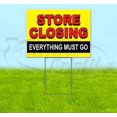 thumbnail image 1 of Store Closing Everything Must Go (18" x 24") Yard Sign, Includes Metal Step Stake, 1 of 6