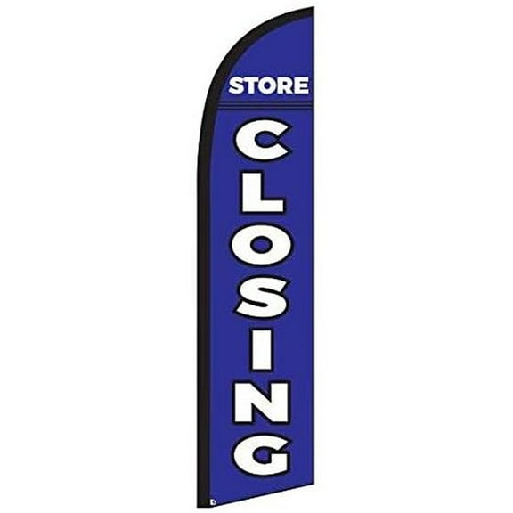 Store Closing Windless Feather Flutter Advertising Flag 10 x 2.5 Foot (1)