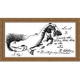 thumbnail image 1 of Store Fisken Som Papa Fikk Paa Kroken 40x22 Large Gold Ornate Wood Framed Canvas Art by Theodor Severin Kittelsen, 1 of 2