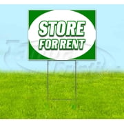 Store For Rent 18 x 24 Yard Sign, Includes Metal Step Stake