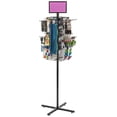 thumbnail image 1 of Store Gridwall Rack, Rotating, 72"H, with (20) 6" Peg Hooks, Retail Display (Black Metal) (RGRIDH6BK), 1 of 1