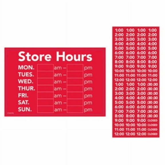 Store Hours Sign
