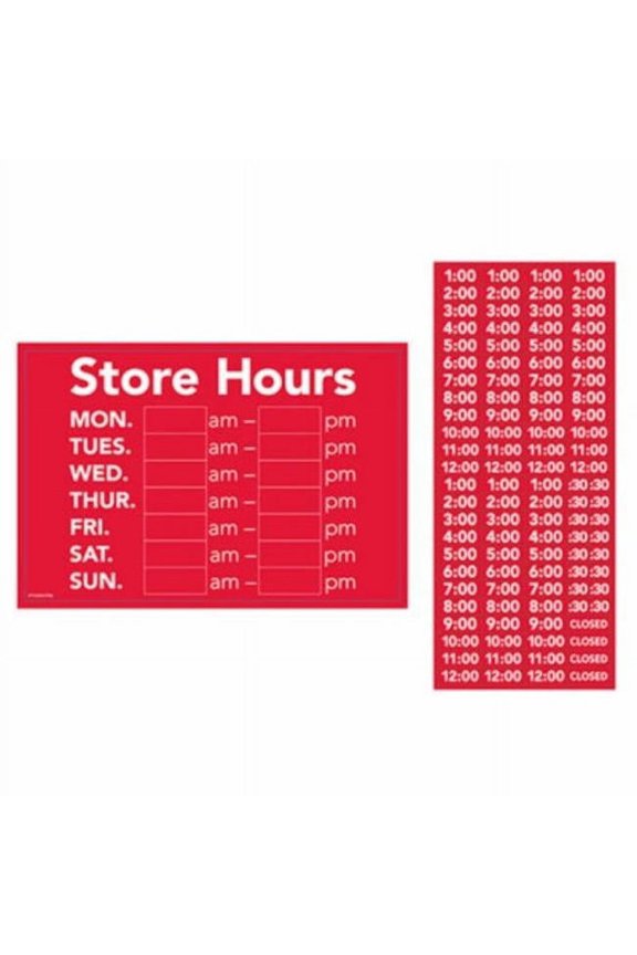 Store Hours Sign