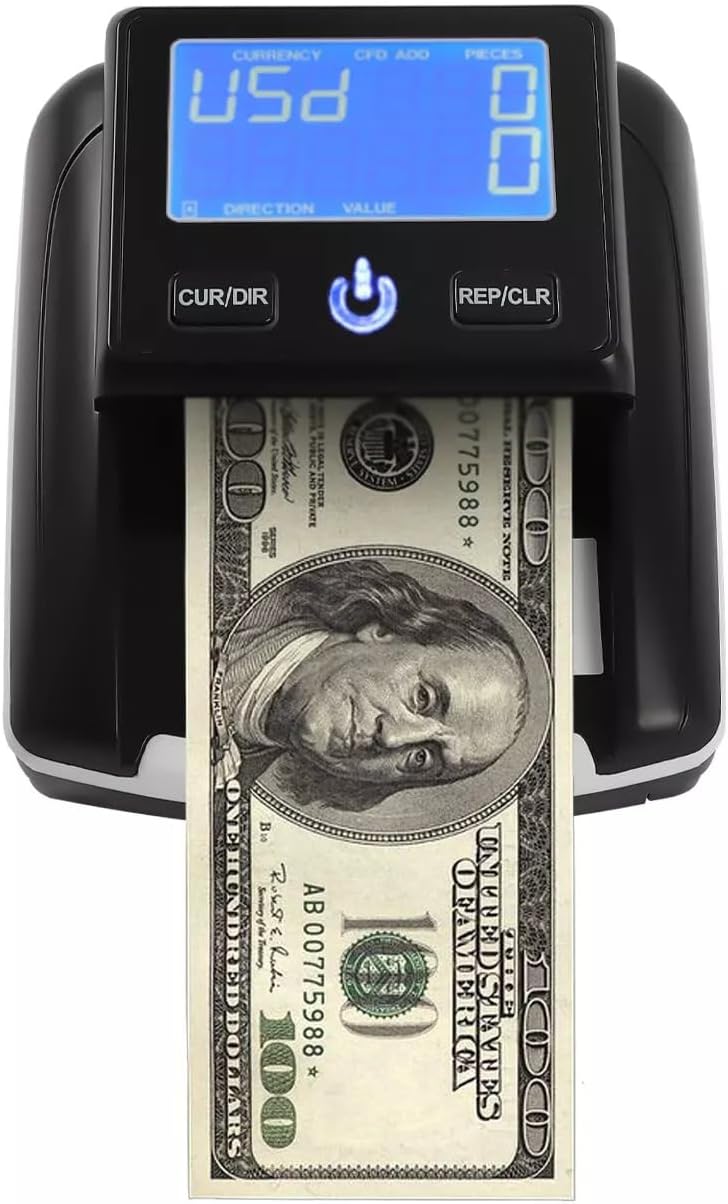 Card Money Checker Store Money Detector,Portable Money Digit Counter Usd & EUR Bill ...