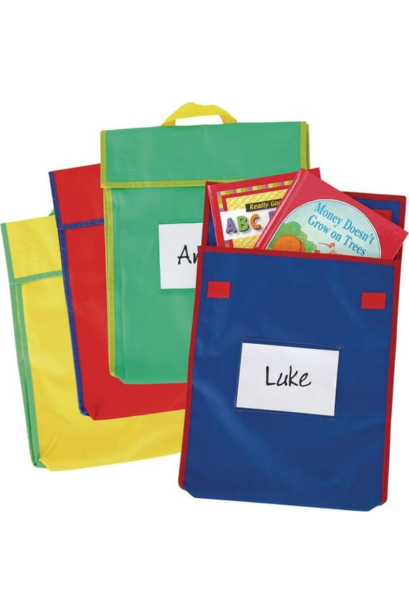 Store More Large Book Pouches - Primary Colors - Set Of 4