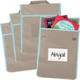 thumbnail image 1 of Store More® Large Book Pouches - Shoreline Sand - Set Of 4, 1 of 1