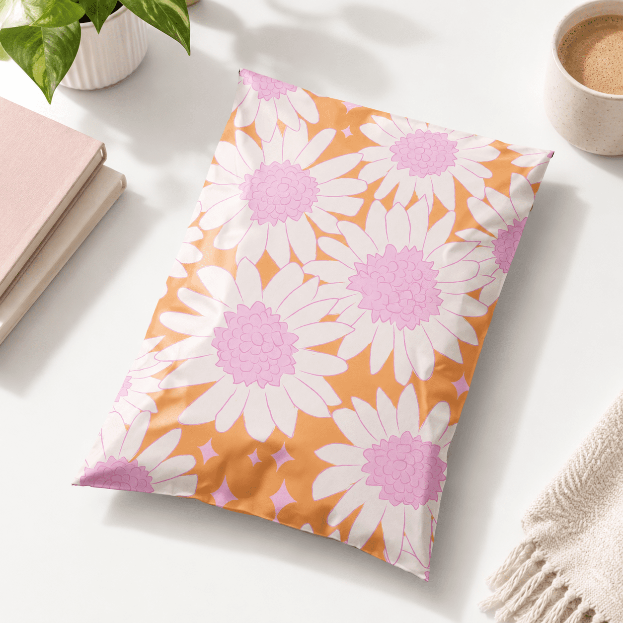 Store Sign Flashcard Store Poly Mailer 10x13 Pink Blooms 100 Pack - Walmart.com
