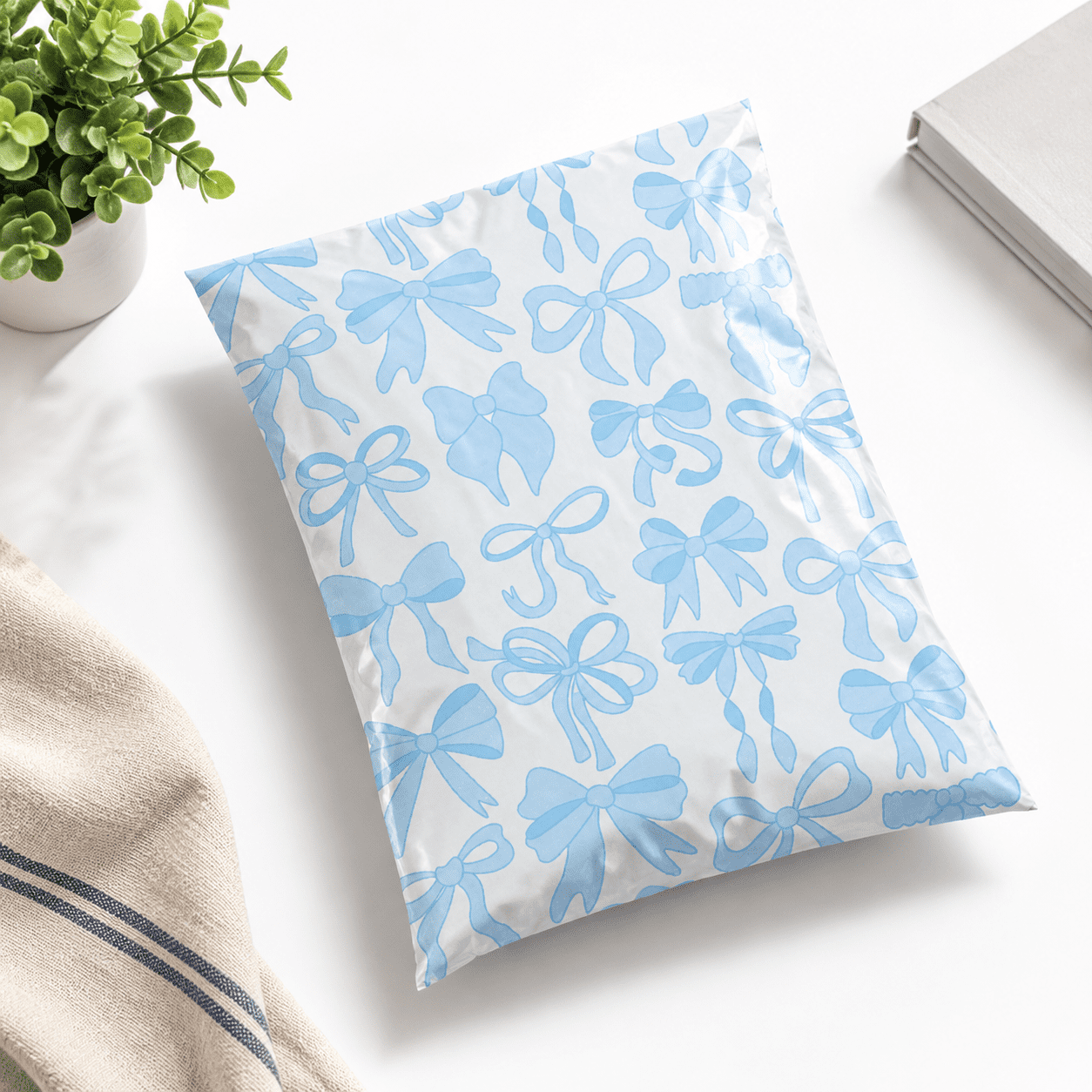 Store Poly Mailers 10x13 Blue Bows 100 Pack - Walmart.com