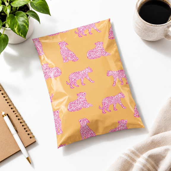 Store Poly Mailers 14.5x19 Pink Leopard 100 Pack