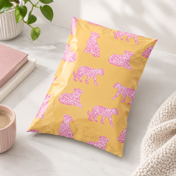 Store Poly Mailers 14.5x19 Pink Leopard 100 Pack