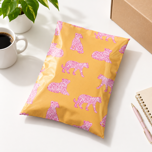 Store Poly Mailers 14.5x19 Pink Leopard 100 Pack