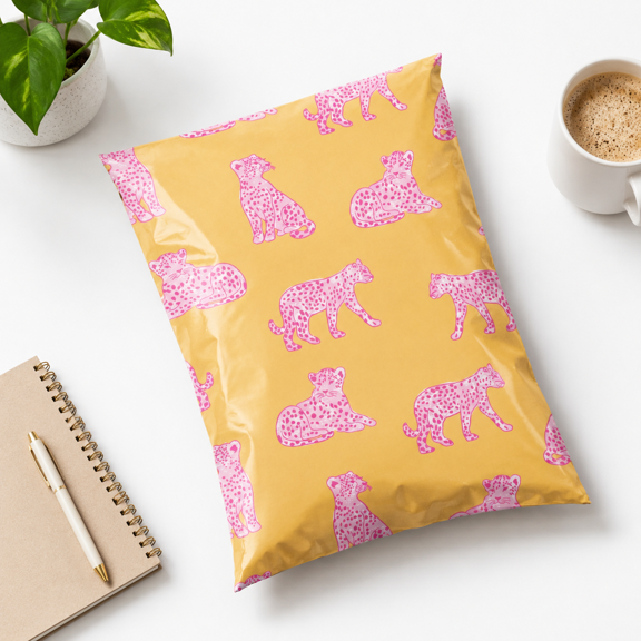 Store Poly Mailers 14.5x19 Pink Leopard 100 Pack