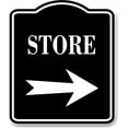 thumbnail image 1 of Store Right Arrow BLACK Aluminum Composite Sign20"x24", 1 of 2