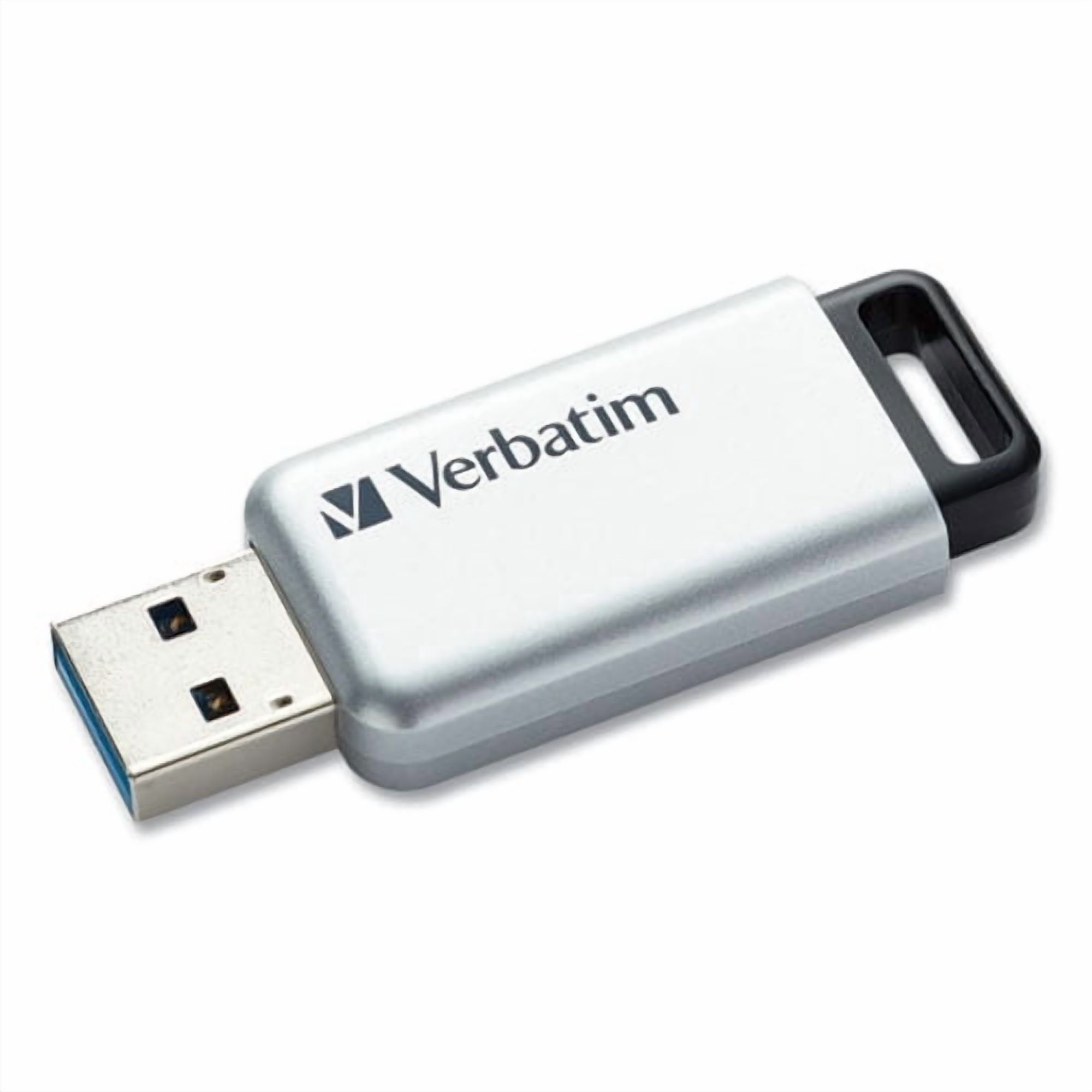Store 'n' Go Secure Pro Usb Flash Drive With Aes 256 Encryption, 128 Gb, Silver | Bundle of 2