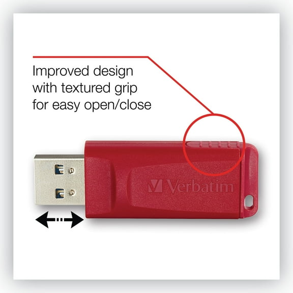 Store 'n' Go Usb Flash Drive, 16 Gb, Red | Bundle of 5 Each