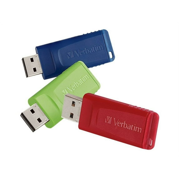 Store 'n' Go Usb Flash Drive, 4 Gb, Assorted Colors, 3/pack | Bundle of 5 Packs