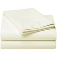 thumbnail image 1 of Off White Twin Bed Sheet Set 3pc Solid Neutral Bedding, 1 of 2