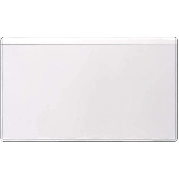 StoreSMART - 3" x 5 1/4" - Non-Adhesive Plastic Vinyl Pocket - Index Card Sized - Open Long Side - 20 Pack - PE106L-20