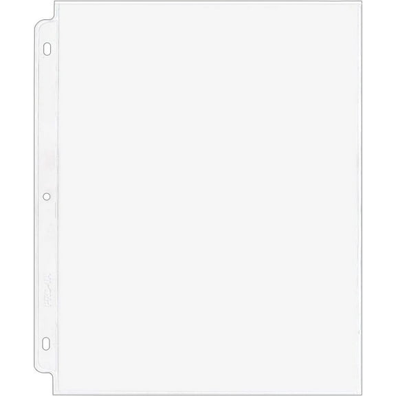 StoreSMART - Photo/Insert Page for 3-Ring Binders - Archival-Safe Plastic - One 8 1/2" x 11" Pocket - 50 Pack - VH877-50