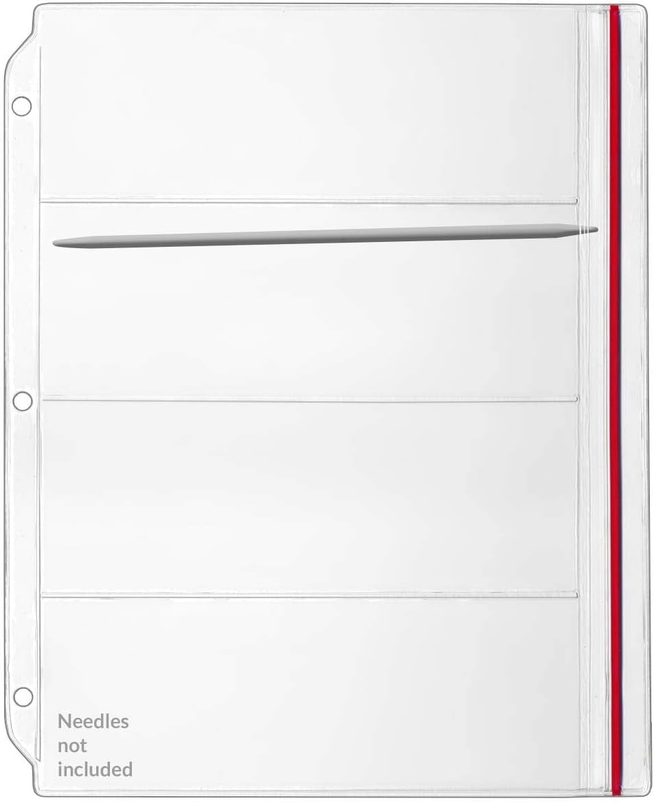 StoreSMART - Zipper Binder Page for 8" Double Pointed Knitting Needles ...