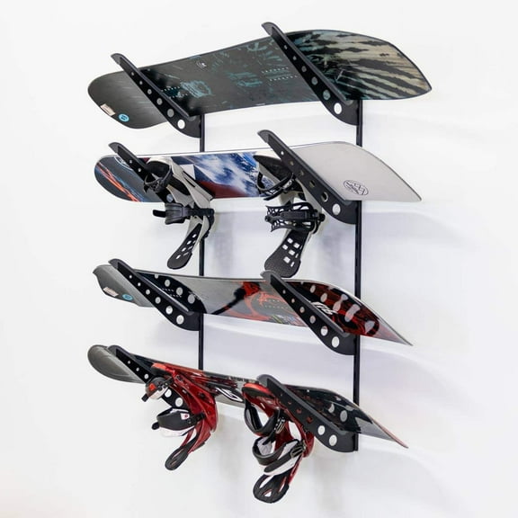 4 Snowboard Storage Rack | Adjustable Wall Mount