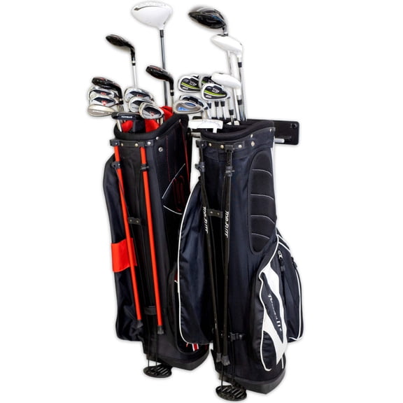 BLAT Golf 2 Bag Wall Rack | Garage & Home Organizer | Heavy-Duty Equipment Storage