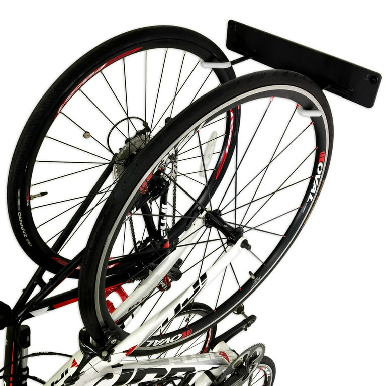 StoreYourBoard BLAT 2 Bike Vertical Wall Rack, Holds 2 Bikes, Home & Garage Mounted Storage Hooks, Heavy-Duty Solid Metal Max 100 Lbs