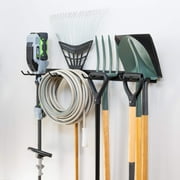 Garden Tool Organizer, Garage Hanging Storage, Black Steel