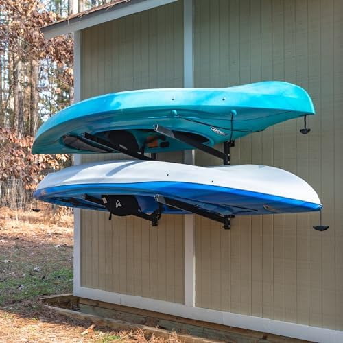 StoreYourBoard G-Kayak Wall Storage Rack, Outdoor Kayak Rack for 2 ...