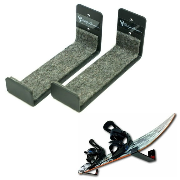 StoreYourBoard Naked Snow, Snowboard Display Wall Rack, Powder Coat Black