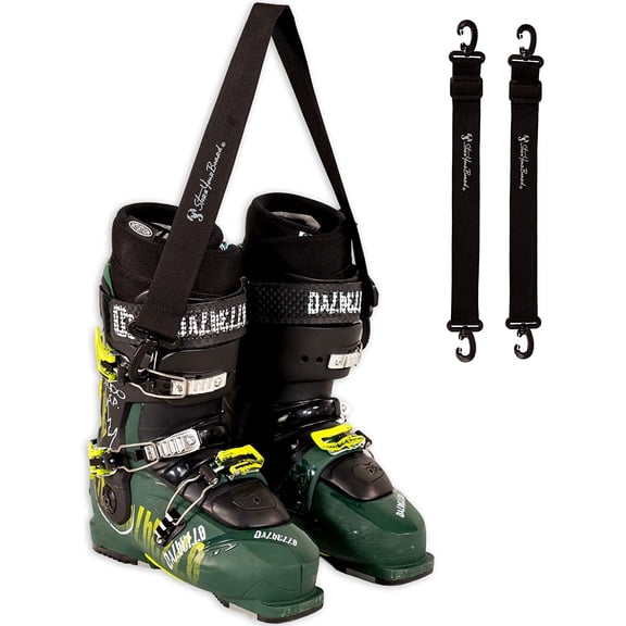 StoreYourBoard Ski and Snowboard Boot Carrier 2 Pack, Adjustable Shoulder Strap, Ballistic Nylon