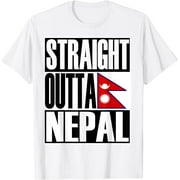 Storecastle: Straight Outta Nepal Gift Flag Pride T-Shirt T-Shirt