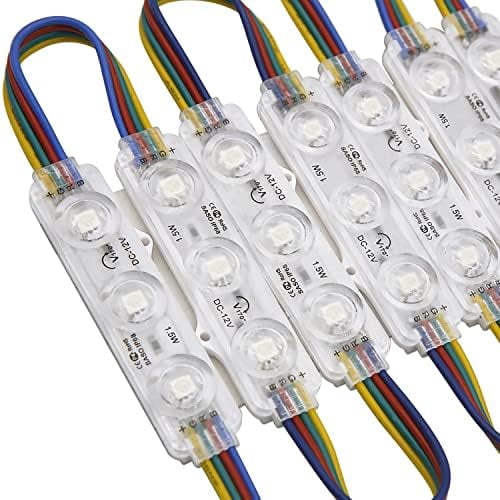 Storefront LED Lights 3 LED 5050 SMD Window Lights Modules Waterproof Business Decorative Light for Store Advertising Letter Signs Strip Light RGB 60ft 120 Pieces$$Tools & Hardware Other
