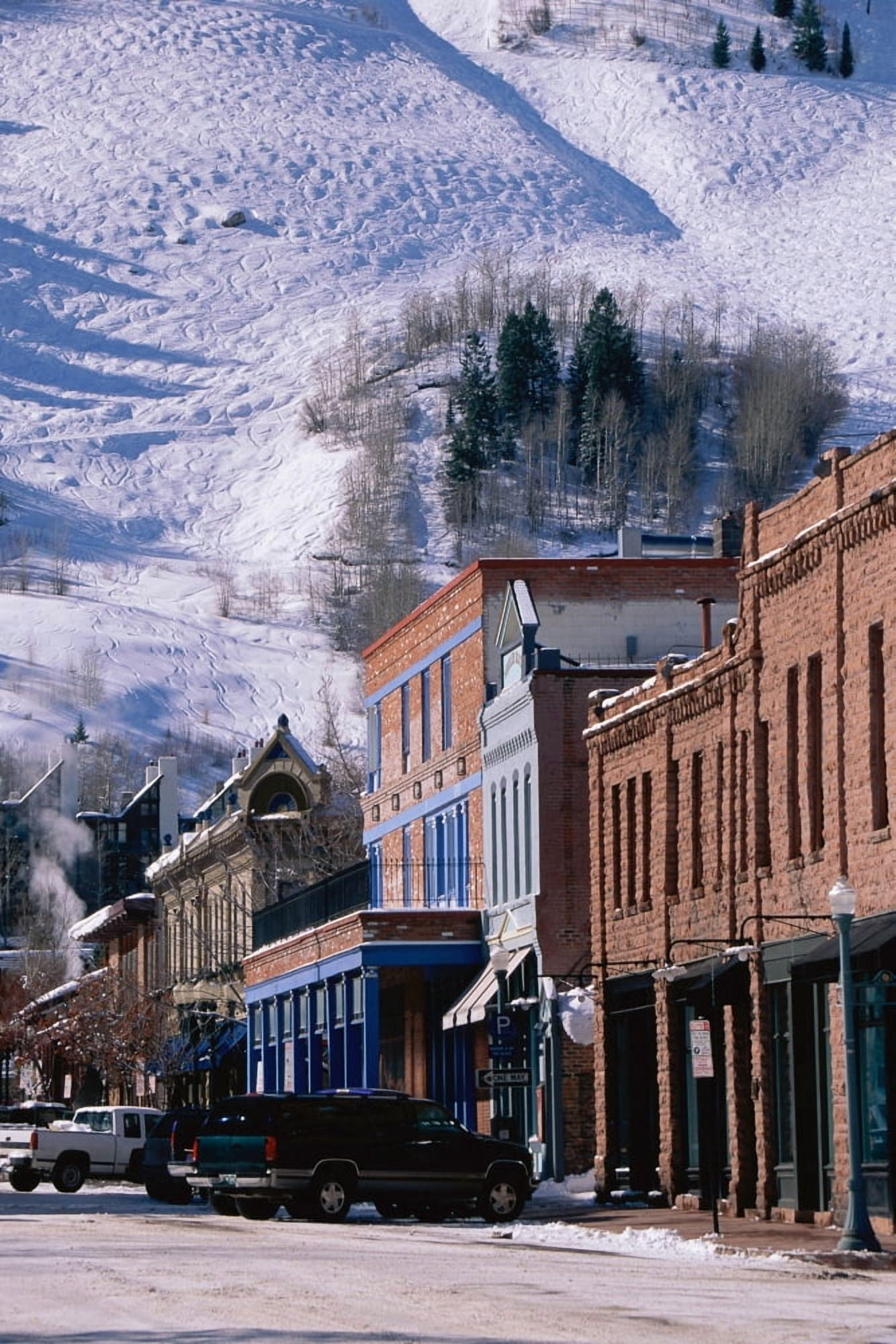 Storefronts Aspen Colorado Canvas Art - Panoramic Images (24 x 36)