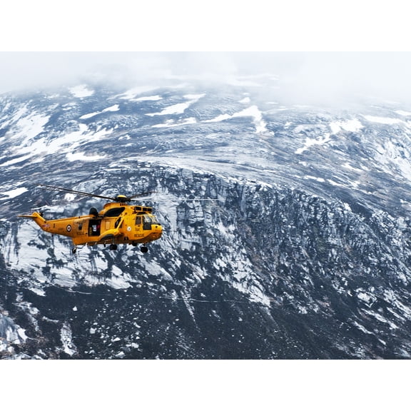 Storer Military UK RAF Rescue Helicopter Cairngorms Photo Extra Large XL Wall Art Poster Print