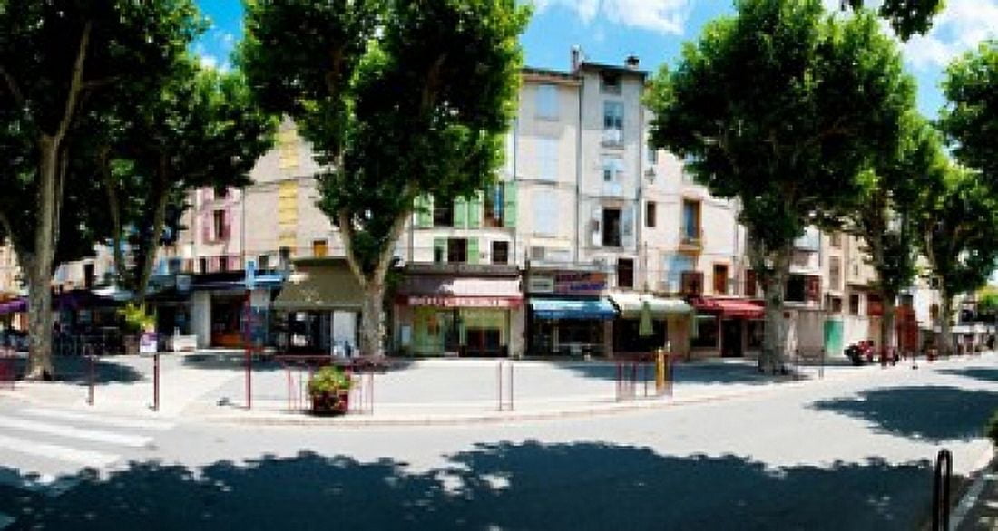 Stores closed during lunch hour along the Rue Du Marche Riez Alpes-de-Haute-Provence Provence-Alpes-Cote dAzur France Canvas Art - Panoramic Images (36 x 20)
