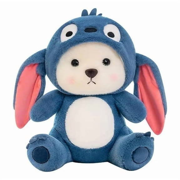 Storescent Baby Plushies, Blue Lovable Huggable Soft Toy, Big Size Hooded Plush Teddy Bear, Elegant Soft Plush Toy for Babies, Great Birthday Gift for Girls - 30 cm